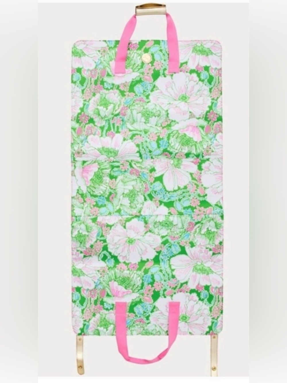 Lilly Pulitzer Green and Pink Floral Garment Bag